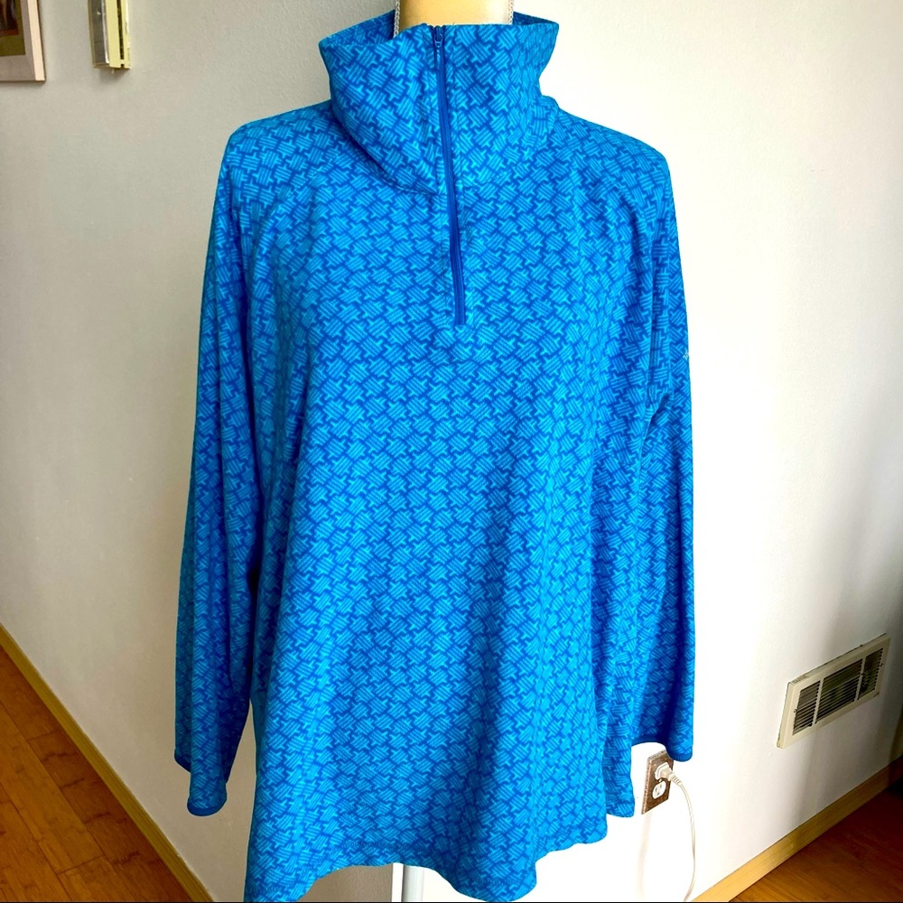 Columbia Sportswear Blue Fleece Half Zip Top